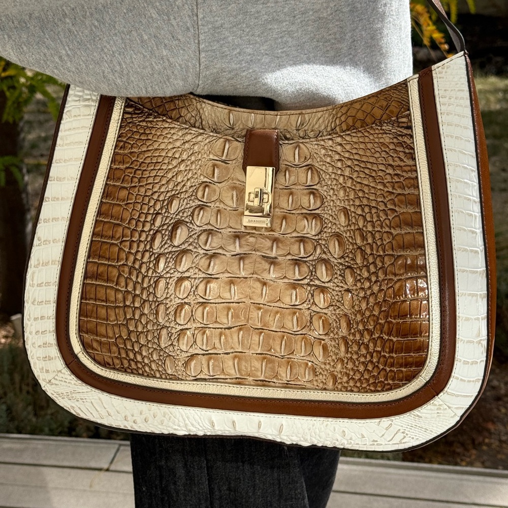 Brahmin Johanna Cappuccino Shoreham Shoulder Bag NWOT  & Wallet NWT - Picture 6 of 16